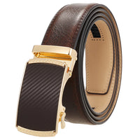 HKM-890003 Genuine Leather Cowhide Men's Automatic Buckle Belt - Model LY36-0191-1