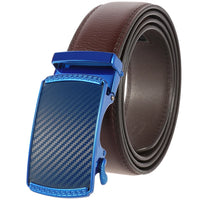 HKM-890003 Genuine Leather Cowhide Men's Automatic Buckle Belt - Model LY36-0191-1