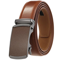 HKM-890003 Genuine Leather Cowhide Men's Automatic Buckle Belt - Model LY36-0191-1