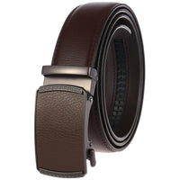 HKM-890003 Genuine Leather Cowhide Men's Automatic Buckle Belt - Model LY36-0191-1