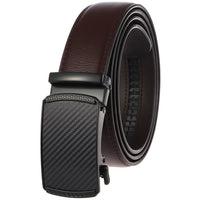 HKM-890003 Genuine Leather Cowhide Men's Automatic Buckle Belt - Model LY36-0191-1