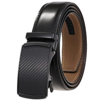 HKM-890003 Genuine Leather Cowhide Men's Automatic Buckle Belt - Model LY36-0191-1