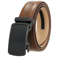 HKM-890003 Genuine Leather Cowhide Men's Automatic Buckle Belt - Model LY36-0191-1