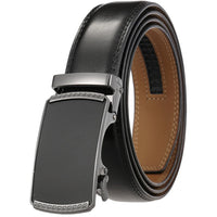 HKM-890003 Genuine Leather Cowhide Men's Automatic Buckle Belt - Model LY36-0191-1