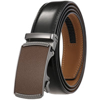 HKM-890003 Genuine Leather Cowhide Men's Automatic Buckle Belt - Model LY36-0191-1