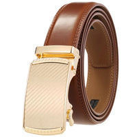 HKM-890003 Genuine Leather Cowhide Men's Automatic Buckle Belt - Model LY36-0191-1