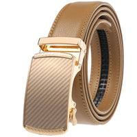 HKM-890003 Genuine Leather Cowhide Men's Automatic Buckle Belt - Model LY36-0191-1