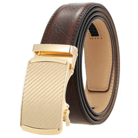 HKM-890003 Genuine Leather Cowhide Men's Automatic Buckle Belt - Model LY36-0191-1