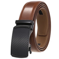 HKM-890003 Genuine Leather Cowhide Men's Automatic Buckle Belt - Model LY36-0191-1