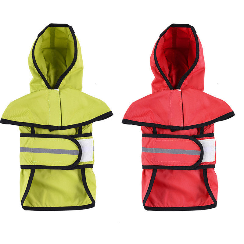HKM-457619 Dog Raincoat Poncho - Waterproof Polyester with Adjustable Fit for Dogs (XS to 4XL)