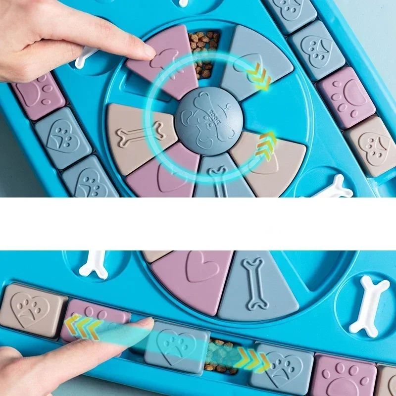 HKM-078995 Interactive Slow Feed Pet Toy - Engaging Food Dispenser Puzzle for Dogs and Cats, Non-Slip Design, Enhances IQ, 39x28x5cm