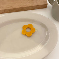 HKM-260371 Cute Solid Color Flower Hairpin - Candy Color Side Clip Hair Accessory