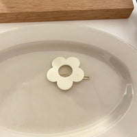 HKM-260371 Cute Solid Color Flower Hairpin - Candy Color Side Clip Hair Accessory