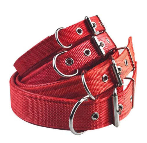 HKM-167635 Adjustable Nylon Foam Leather Pet Collar - Soft and Durable with Heavy-Duty Buckle for Comfort