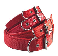 HKM-167635 Adjustable Nylon Foam Leather Pet Collar - Soft and Durable with Heavy-Duty Buckle for Comfort