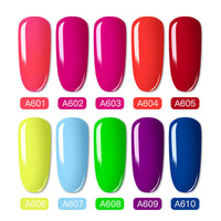 HKM-908883 Neon Phototherapy Gel Nail Polish Pen - 5ML UV/LED - 10 Vibrant Colors
