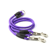 HKM-544211 Double-Ended Traction Rope for Small Dogs - Cotton and Nylon Construction, 110 cm Length, Red Purple Color