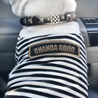 HKM-074131 Pet Round Collar Striped Hoodie in Cotton - Multiple Sizes Available