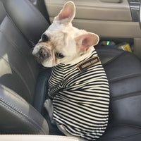 HKM-074131 Pet Round Collar Striped Hoodie in Cotton - Multiple Sizes Available
