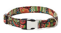 HKM-330323 Colorful Ethnic Style Pet Collar with Semi-Metal Buckle - G-6235