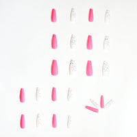 HKM-137107 Misty Clouds Nail Stickers with Smiling Faces - 24 Pieces, 18g Net Content