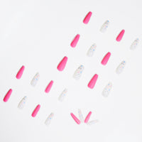 HKM-137107 Misty Clouds Nail Stickers with Smiling Faces - 24 Pieces, 18g Net Content