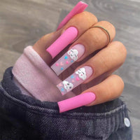 HKM-137107 Misty Clouds Nail Stickers with Smiling Faces - 24 Pieces, 18g Net Content