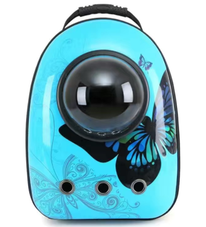 HKM-366675 Portable Pet Backpack for Cats and Dogs - Comfortable Shoulder Bag for Travel and Outdoor Adventures