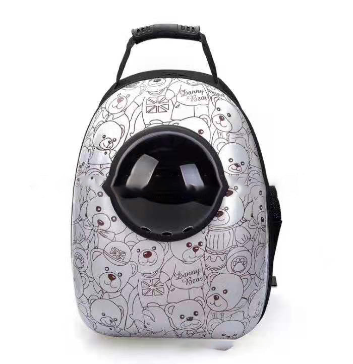 HKM-366675 Portable Pet Backpack for Cats and Dogs - Comfortable Shoulder Bag for Travel and Outdoor Adventures