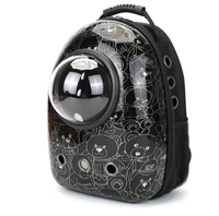 HKM-366675 Portable Pet Backpack for Cats and Dogs - Comfortable Shoulder Bag for Travel and Outdoor Adventures