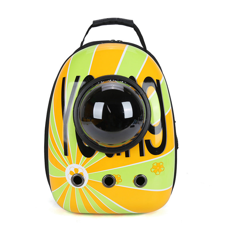 HKM-366675 Portable Pet Backpack for Cats and Dogs - Comfortable Shoulder Bag for Travel and Outdoor Adventures