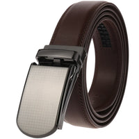 HKM-560019 Men's Cowhide Automatic Buckle Trousers Belt - 3.0CM Width, Durable and Stylish Design