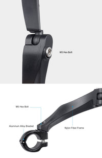 HKM-747219 Hafny Adjustable Bicycle Rearview Mirror for Safe Riding
