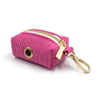 HKM-642323 Cute Velvet Corduroy Dog Poop Bag for Stylish Outdoor Walks