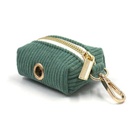 HKM-642323 Cute Velvet Corduroy Dog Poop Bag for Stylish Outdoor Walks