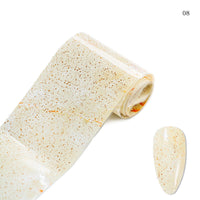 HKM-135955 Marble Smudge Pattern Cellophane Nail Art Stickers - 10 Color Variants, 120m x 4cm