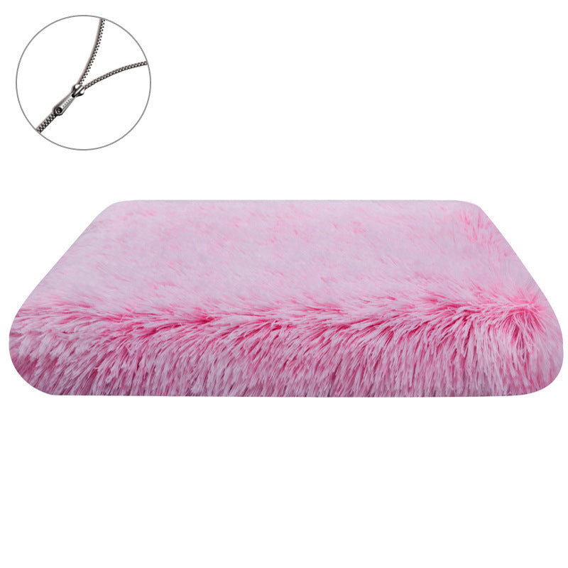 HKM-908243 Plush Square Cat Mat in Various Gradient Colors and Waterproof Options