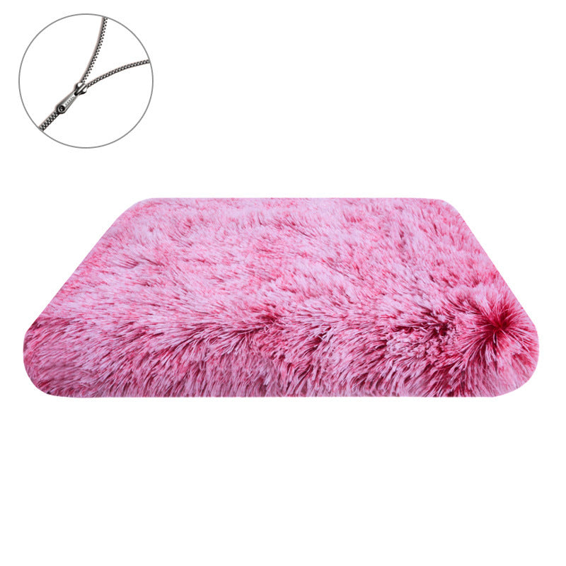HKM-908243 Plush Square Cat Mat in Various Gradient Colors and Waterproof Options