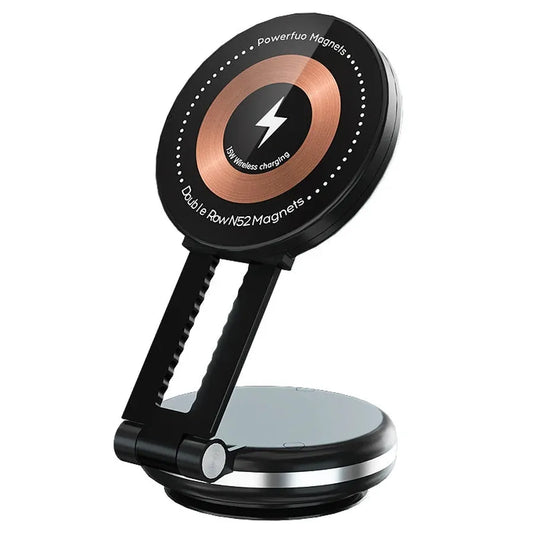KTX-622291 360-Degree Rotating Wireless Charger and Magnetic Car Phone Holder with Suction Cup Mount