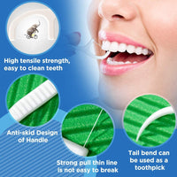HKM-283923 Ultra-Fine Dental Floss Sticks - 50 Count Interdental Cleaners for Effective Oral Hygiene