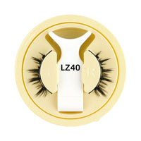 HKM-863507 Reusable Waterproof Thick Glue-free Eyelash - Artificial Fiber, 0.6mm-1.1mm Size, 1 Pair