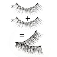 HKM-863507 Reusable Waterproof Thick Glue-free Eyelash - Artificial Fiber, 0.6mm-1.1mm Size, 1 Pair