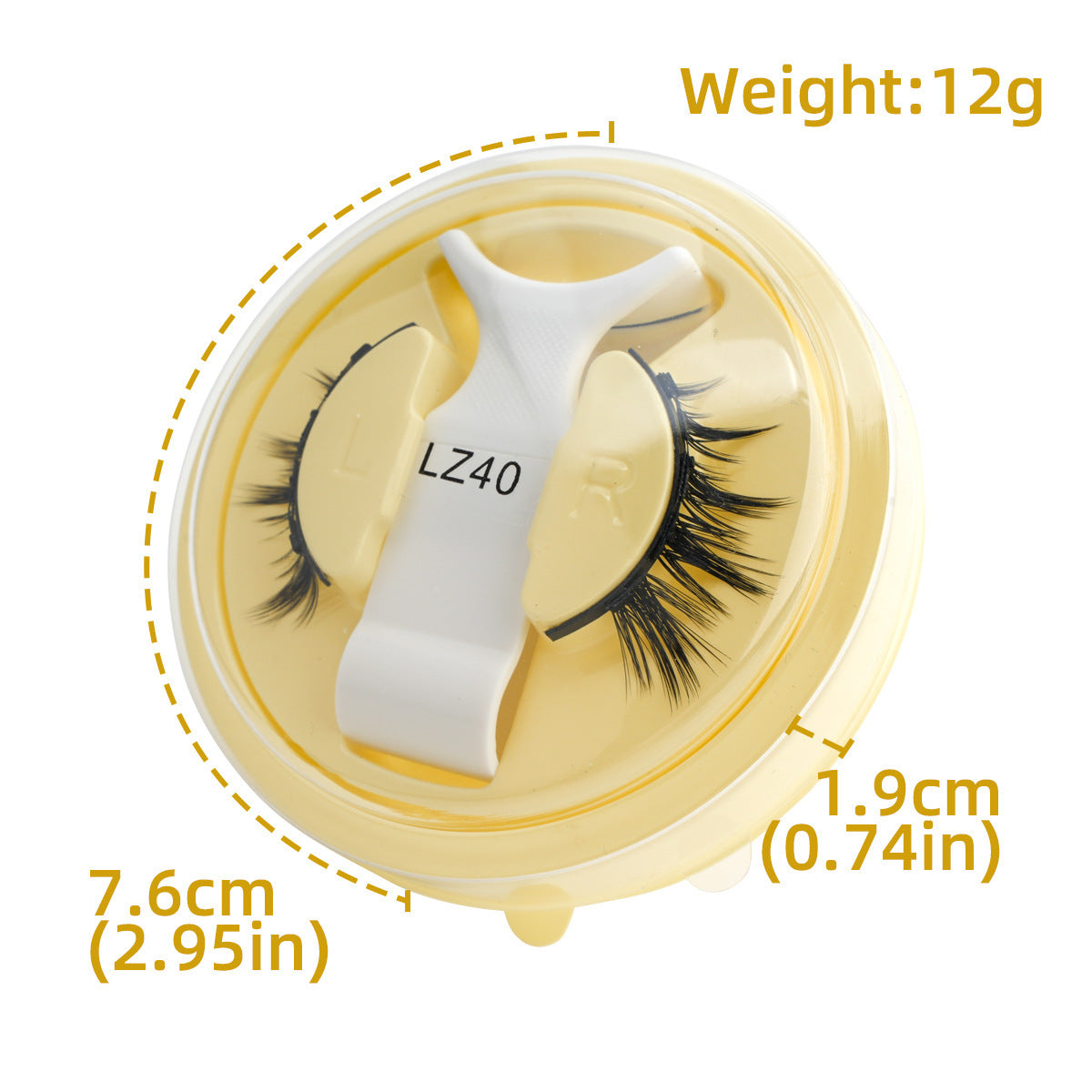 HKM-863507 Reusable Waterproof Thick Glue-free Eyelash - Artificial Fiber, 0.6mm-1.1mm Size, 1 Pair
