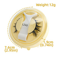 HKM-863507 Reusable Waterproof Thick Glue-free Eyelash - Artificial Fiber, 0.6mm-1.1mm Size, 1 Pair