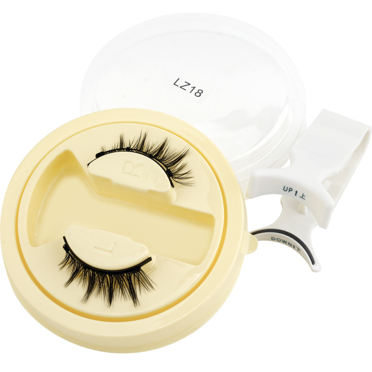 HKM-863507 Reusable Waterproof Thick Glue-free Eyelash - Artificial Fiber, 0.6mm-1.1mm Size, 1 Pair