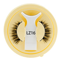 HKM-863507 Reusable Waterproof Thick Glue-free Eyelash - Artificial Fiber, 0.6mm-1.1mm Size, 1 Pair