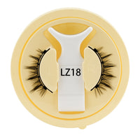 HKM-863507 Reusable Waterproof Thick Glue-free Eyelash - Artificial Fiber, 0.6mm-1.1mm Size, 1 Pair