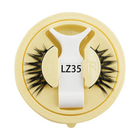 HKM-863507 Reusable Waterproof Thick Glue-free Eyelash - Artificial Fiber, 0.6mm-1.1mm Size, 1 Pair