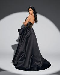 HKM-382355 Elegant Black Evening Dress for Women - Model EZ25079