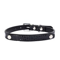 HKM-175379 Personalized Snake and Crocodile Pattern Dog Collar with Adjustable Sizes